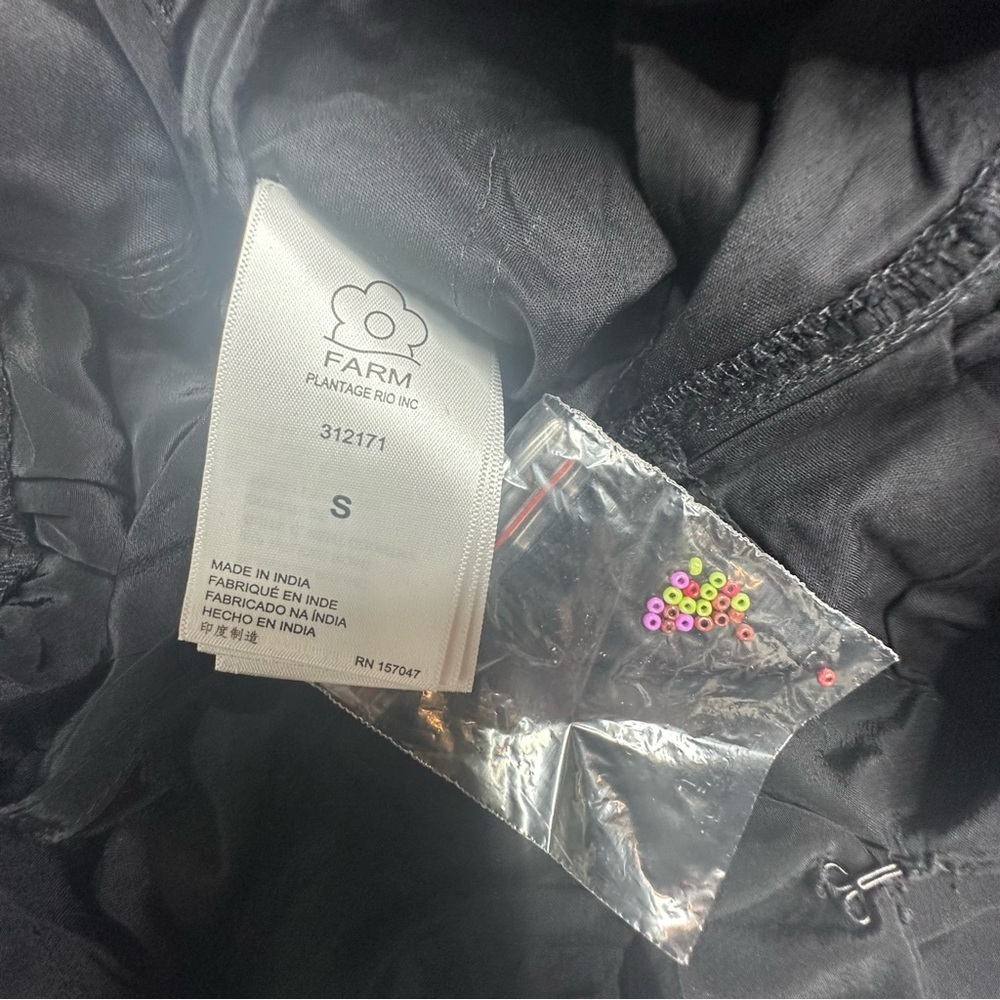NWT Farm Rio Black Mirror Satin Jumpsuit with Embellishments s - Picture 13 of 16